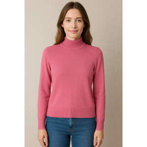 Preston & York premiere pink cashmere crew neck warm sweater size medium